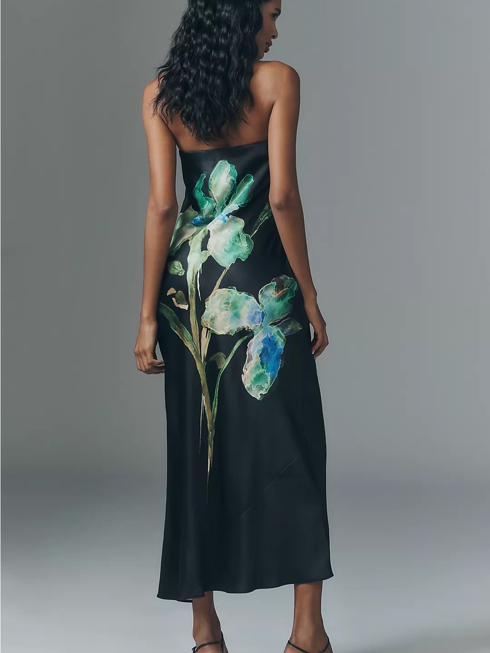ANTHROPOLOGIE The Fleur Strapless Satin Maxi Slip Dress Women's - Picture 2 of 2